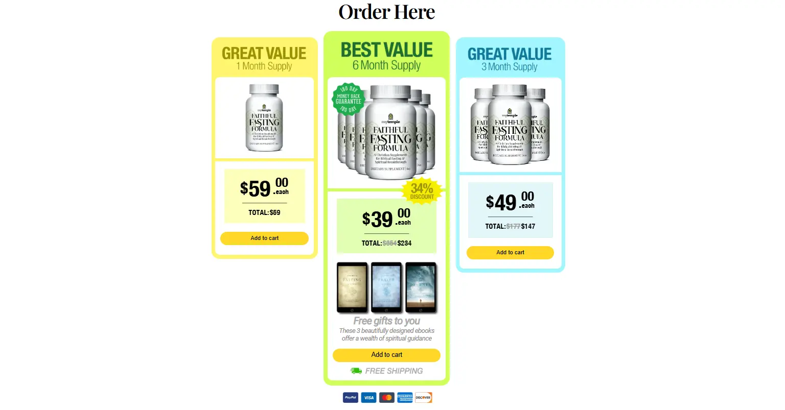 faithful fasting formula Pricing Labels now3